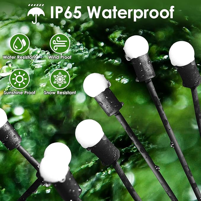 2025 Solar Lights Outdoor Waterproof, 10 Pack Solar Garden Lights, Solar Firefly Lights Outdoor Waterproof, Solar Twinkle Swaying Fairy Light for Yard Patio Pathway Garden Decoration (Cold White)