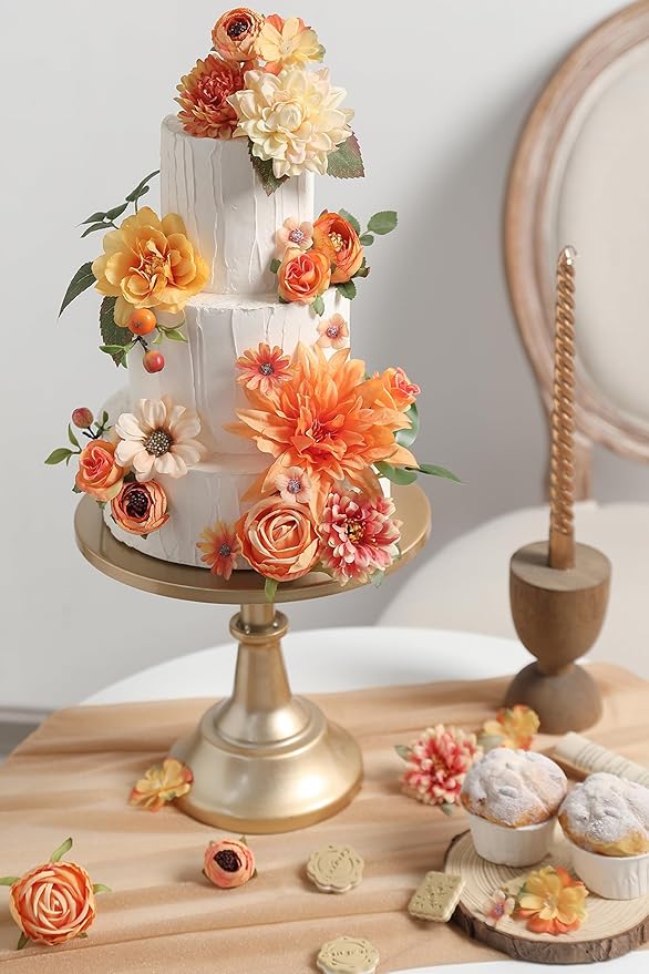 YYHUAWU Faux Flower Heads Mini Artificial Flower Heads Fake Peony Daisy Rose Flowers Multicolor Small Silk Daisy Flower Heads for Craft Garland Wedding Party DIY Home Decoration