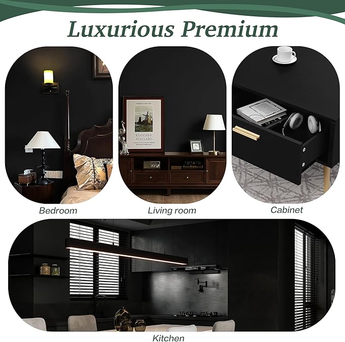 Dimoon 236''x17.7'' Black Peel and Stick Wallpaper Contact Paper Modern Self Adhesive Wall Paper Removable Renter Friendly Textured Solid Color Shelf Cabinet Vinyl Roll (236''x17.7'',Black)