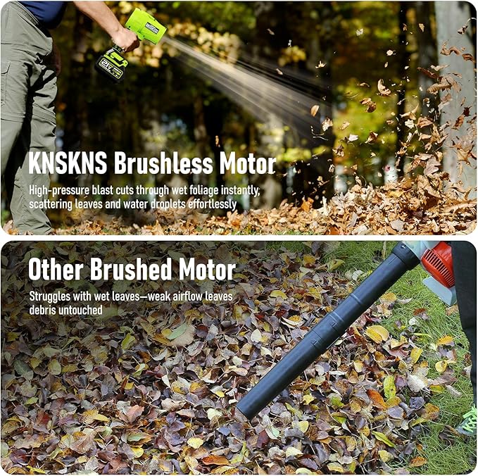 Leaf Blower Cordless with Battery and Charger,580000RPM Lightweight Mini Leaf Blower,21V Handheld Electric Blower with 2×4.0Ah Batteries & Fast Charger,Turbo Jet Blower for Lawn,Yard,Garage