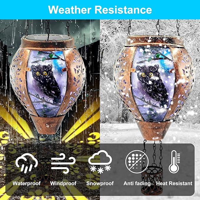 Solar Hot Air Balloon Lantern Warm White Light, Solar Hot Air Balloon Waterproof Lantern, Suitable for Garden Farmhouse Decoration (GardenGnome2pcs)