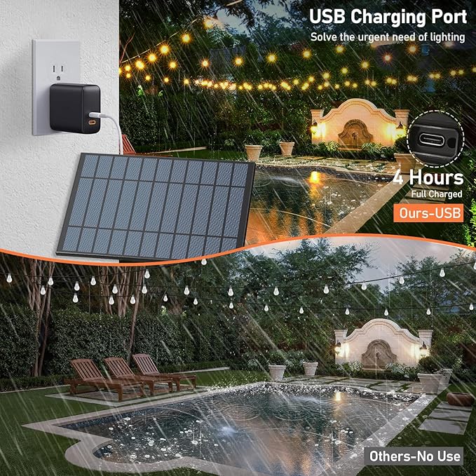 Bosceos 50 FT Solar String Lights for Outside, Solar Powered Outdoor String Lights, Dimmable Patio Lights with Remote Timer, 3 Lighting Modes Hanging Lights Waterproof for Christmas Wedding Tents