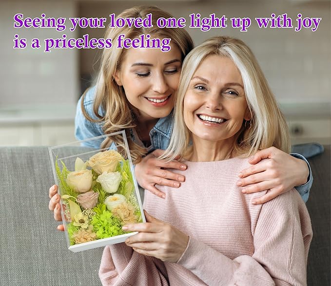 Valley of Rain & Forest Long-Lasting Real Flowers, Handcrafted Preserved Rose Bush For you to Send Love for All Occasions, Floral Arrangement for Indoor Decoration, Champagne Yellow Rose Spring-themed