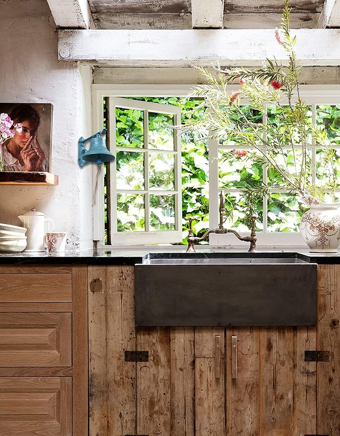 NACH Rustic Cast Iron Doorbell, Small Door Bells for Homes, Dinner Bell, Small Bell, Kitchen Door Bell, Turquoise Door Bell, 8.5x5x6.5 Inches, JS-90-091AT