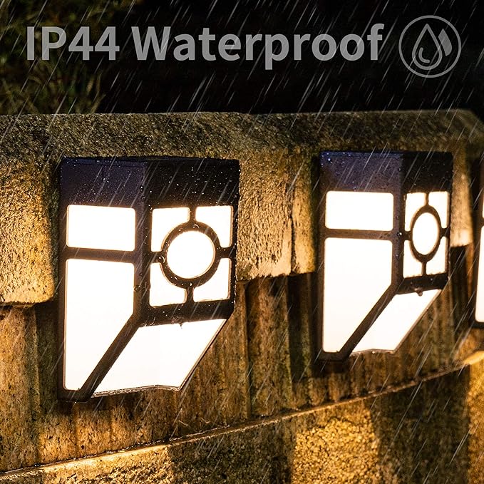 SOLPEX 16 Pack Solar Deck Lights Outdoor, Solar Fence Lights，2 Modes Christmas Garden Decoration Lights,RBG/Warm White LED Decorative Lighting for Garden，Yard，Post，Path&Driveway