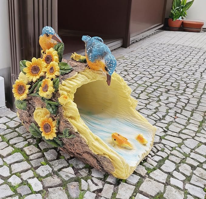 Bird Statues Outdoor Decoration, Resin Statue Garden Decor, Animal Downspout Diverter, Decorative Gutter Extension, 3"4" Downspout Extender Diverter Splash Block